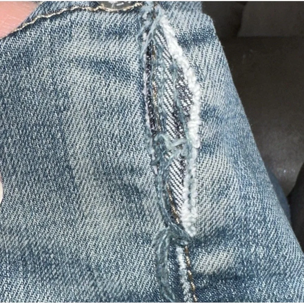 Levi's 559 Relaxed Straight Jeans Mens 34x30 Blue Fade Distressed Actual 34X28‎